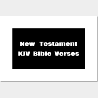 "NEW TESTAMENT KJV Bible Verses" Text Typography Posters and Art